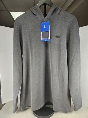 Quiksilver Men's Hooded Thermal Pullover - Gray NWT